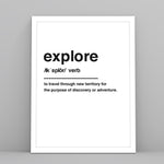 Load image into Gallery viewer, Explore Definition - Custom Travel Posters
