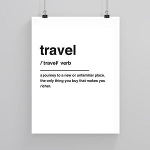 Travel Definition - Custom Travel Posters