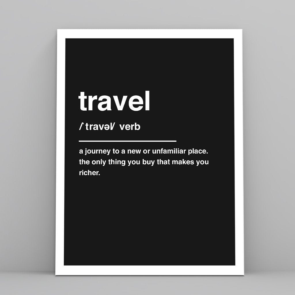 Travel Definition - Custom Travel Posters