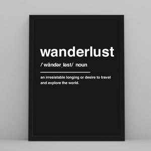 Wanderlust Definition - Custom Travel Posters